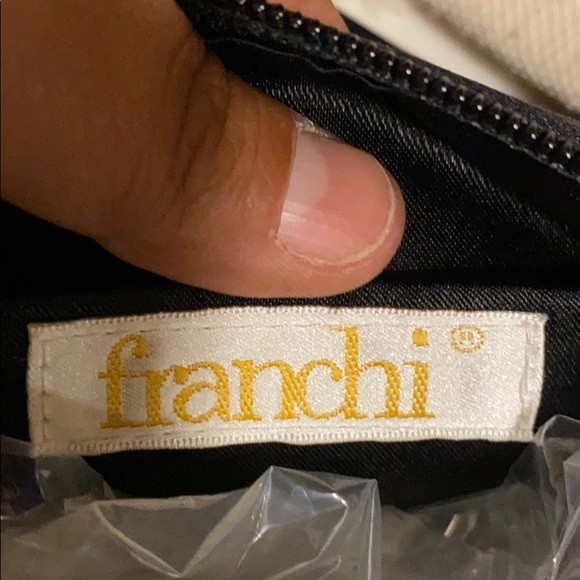 NWOT barrel roll evening bag. Embellished handles - Picture 5 of 5